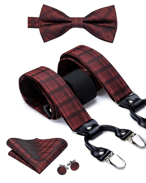 The Combo: Suspenders, Clips, Bow Tie, Pocket Square