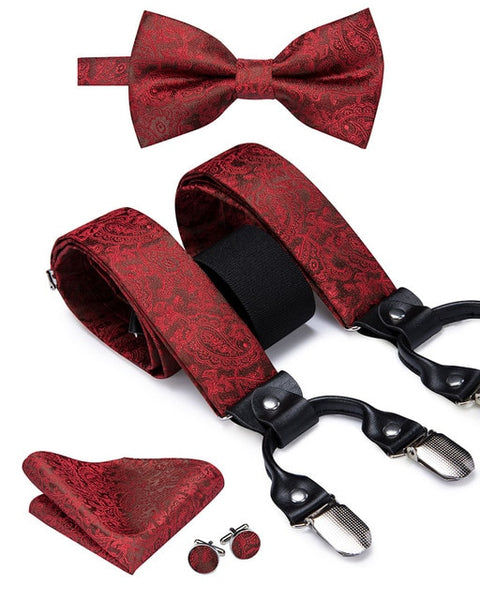 The Combo: Suspenders, Clips, Bow Tie, Pocket Square