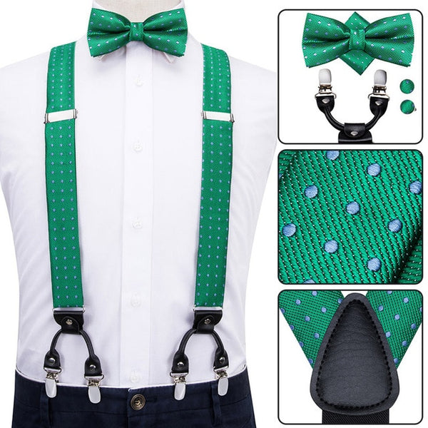 The Combo: Suspenders, Clips, Bow Tie, Pocket Square