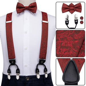 The Combo: Suspenders, Clips, Bow Tie, Pocket Square