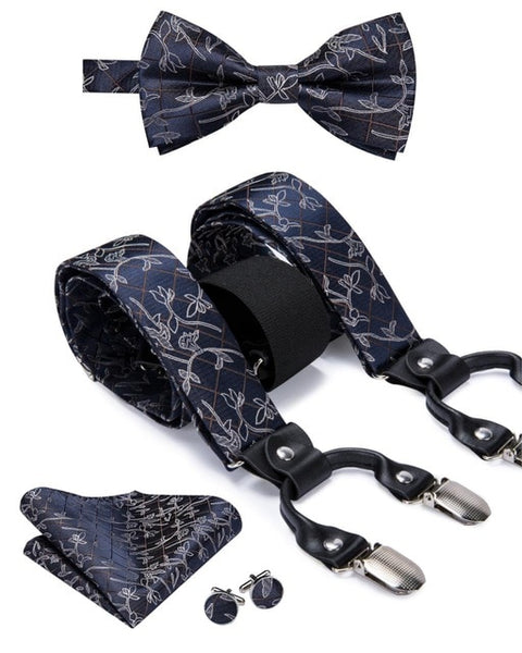 The Combo: Suspenders, Clips, Bow Tie, Pocket Square